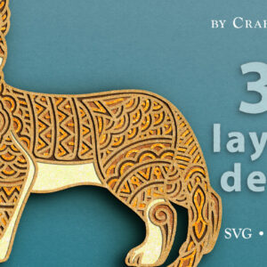 Intra απο ξύλο plywood  Χρώμα wenge 3mm-4mm πάχος - αποκοπής με 3D στρώματα Egyptian Mau Cat Δίασταση 30x20 cm INTRAFABR-98957659