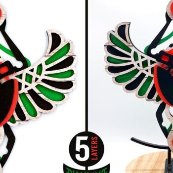 Intra απο ξύλο plywood  Χρώμα wenge 3mm-4mm πάχος - Αιγυπτιακός Σκαραβαίος | αποκοπής με 3D επίπεδα Δίασταση 6x6 cm INTRAFABR-98957843 - Image 12