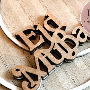 Intra απο ξύλο plywood  Χρώμα wenge 3mm-4mm πάχος - Eid Mubarak Macrame Δίασταση 30x20 cm INTRAFABR-94243687 - Image 1