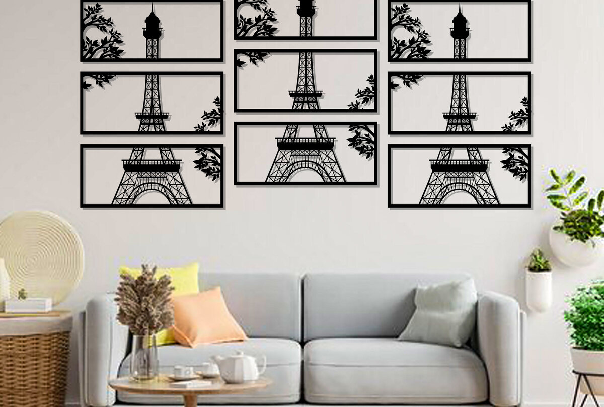 Intra απο ξύλο plywood  Χρώμα wenge 3mm-4mm πάχος - Χειροτεχνία διακόσμησης εσωτερικού τοίχου του Πύργου του Άιφελ Δίασταση 20x20 cm INTRAFABR-118542236