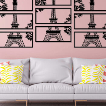 Intra απο ξύλο plywood  Χρώμα wenge 3mm-4mm πάχος - Χειροτεχνία διακόσμησης εσωτερικού τοίχου του Πύργου του Άιφελ Δίασταση 20x20 cm INTRAFABR-118542236 - Image 4