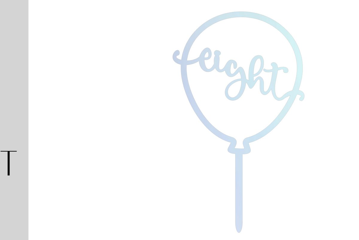 Intra απο ξύλο plywood  Χρώμα wenge 3mm-4mm πάχος - Όγδοα Γενέθλια Μπαλόνι Κέικ Topper Δίασταση 20x20 cm INTRAFABR-104485763