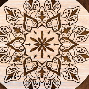 Intra απο ξύλο plywood Χρώμα wenge 3mm-4mm πάχος - Περίτεχνες νιφάδες χιονιού Δίασταση 30x30 cm INTRAFABR-104485768 - Image 5