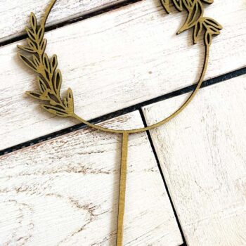 Intra απο ξύλο plywood Χρώμα wenge 3mm-4mm πάχος - Κομψό Cake Topper Δίασταση 20x20 cm INTRAFABR-93093488 - Image 6