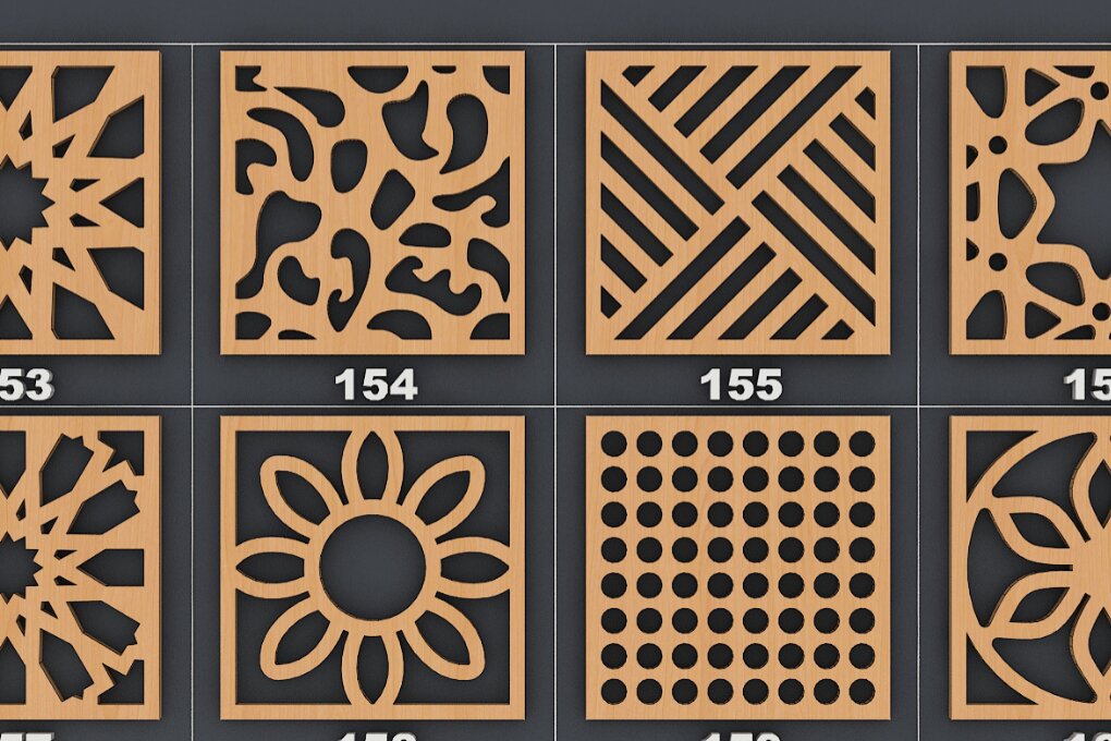 Intra απο ξύλο plywood  Χρώμα wenge 3mm-4mm πάχος - Κομψά σχέδια σουβέρ097 Δίασταση 20x20 cm INTRAFABR-91000391