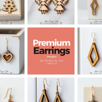 Intra απο ξύλο plywood  Χρώμα wenge 3mm-4mm πάχος - Κομψά σχέδια σκουλαρίκια 021 Δίασταση 3x3 cm INTRAFABR-33878085 - Image 1