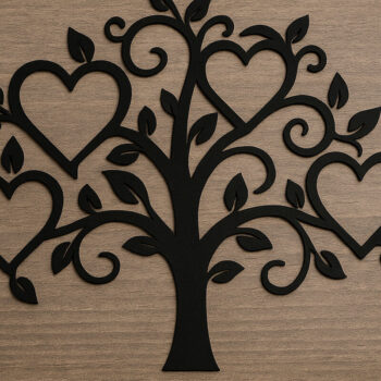 Intra απο ξύλο plywood  Χρώμα wenge 3mm-4mm πάχος - Κομψό οικογενειακό πλαίσιο Δίασταση 20x25 cm INTRAFABR-91679985 - Image 1