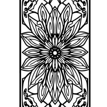 Intra απο ξύλο plywood  Χρώμα wenge 3mm-4mm πάχος - Κομψό Floral Border Design Δίασταση 40x50 cm INTRAFABR-91509824 - Image 5