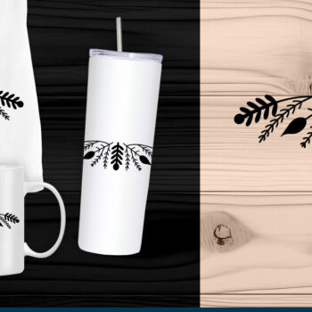 Intra απο ξύλο plywood  Χρώμα wenge 3mm-4mm πάχος - Κομψό Floral Border Δίασταση 10x15 cm INTRAFABR-72173780 - Image 1