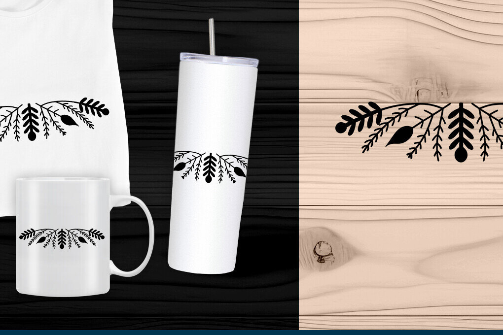 Intra απο ξύλο plywood  Χρώμα wenge 3mm-4mm πάχος - Κομψό Floral Border Δίασταση 10x15 cm INTRAFABR-72173780