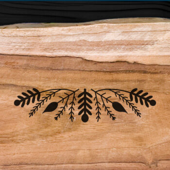 Intra απο ξύλο plywood  Χρώμα wenge 3mm-4mm πάχος - Κομψό Floral Border Δίασταση 10x15 cm INTRAFABR-72173780 - Image 3