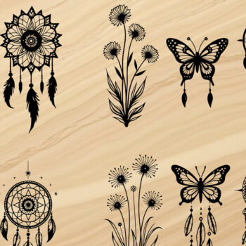 Intra απο ξύλο plywood  Χρώμα wenge 3mm-4mm πάχος - Κομψό Floral Border Δίασταση 4x4 cm INTRAFABR-26292987 - Image 1