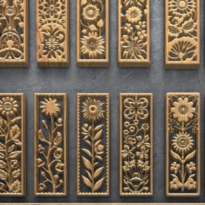 Intra απο ξύλο plywood  Χρώμα wenge 3mm-4mm πάχος - Κομψά πάνελ με λουλούδια κοπής με λέιζερ Δίασταση 3200x7200 cm INTRAFABR-28744683