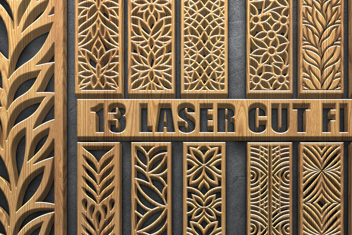 Intra απο ξύλο plywood  Χρώμα wenge 3mm-4mm πάχος - Κομψή δέσμη πάνελ λέιζερ με λουλούδια Δίασταση 3600x5400 cm INTRAFABR-110452455