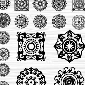 Intra απο ξύλο plywood  Χρώμα wenge 3mm-4mm πάχος - Κομψή δέσμη με floral πάνελ Δίασταση 6x6 cm INTRAFABR-110324894