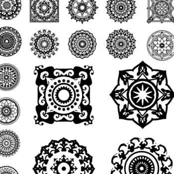 Intra απο ξύλο plywood  Χρώμα wenge 3mm-4mm πάχος - Κομψή δέσμη με floral πάνελ Δίασταση 6x6 cm INTRAFABR-110324894 - Image 3