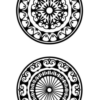 Intra απο ξύλο plywood  Χρώμα wenge 3mm-4mm πάχος - Κομψή δέσμη με floral πάνελ Δίασταση 6x6 cm INTRAFABR-110324894 - Image 6