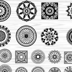 Intra απο ξύλο plywood  Χρώμα wenge 3mm-4mm πάχος - Κομψή δέσμη με floral πάνελ Δίασταση 6x6 cm INTRAFABR-110324907