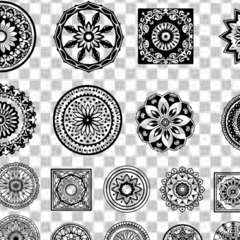 Intra απο ξύλο plywood  Χρώμα wenge 3mm-4mm πάχος - Κομψή δέσμη με floral πάνελ Δίασταση 6x6 cm INTRAFABR-110324907 - Image 4