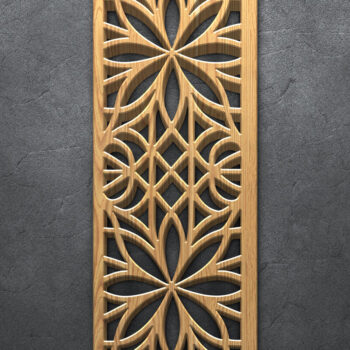 Intra απο ξύλο plywood Χρώμα wenge 3mm-4mm πάχος - Κομψά πάνελ με λουλούδια και σχέδια Δίασταση 3600x5400 cm INTRAFABR-110324932 - Image 5