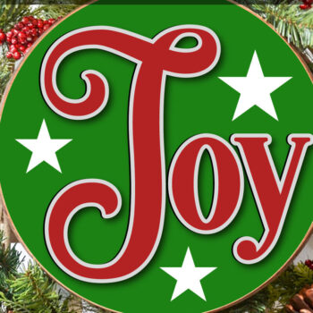 Intra απο ξύλο plywood  Χρώμα wenge 3mm-4mm πάχος - Κομψό Joy Χριστούγεννα στρογγυλό σημάδι Δίασταση 4x4 cm INTRAFABR-109284550 - Image 1