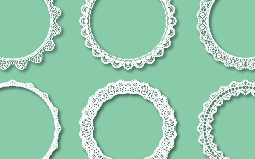 Intra απο ξύλο plywood  Χρώμα wenge 3mm-4mm πάχος - Κομψό Πακέτο Δαντέλας με κύκλους Δίασταση 20x25 cm INTRAFABR-109284562