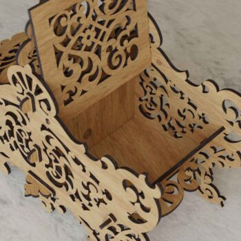 Intra απο ξύλο plywood  Χρώμα wenge 3mm-4mm πάχος - Κομψό Box Κουτί δώρου Δίασταση 20x20 cm INTRAFABR-109365921 - Image 6