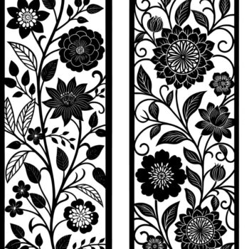 Intra απο ξύλο plywood  Χρώμα wenge 3mm-4mm πάχος - Κομψό-laser-cut-floral-panel-set Vacto Δίασταση 20x20 cm INTRAFABR-109365950 - Image 1