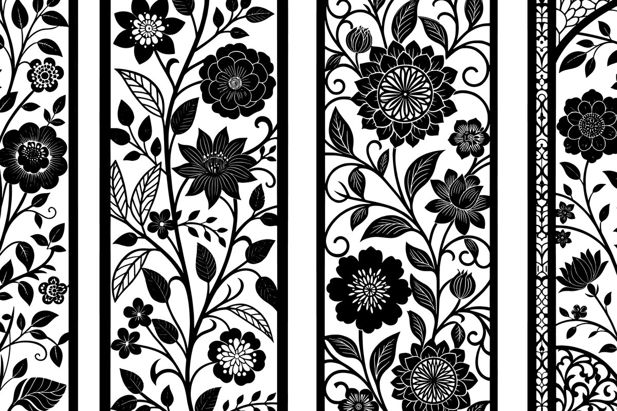 Intra απο ξύλο plywood  Χρώμα wenge 3mm-4mm πάχος - Κομψό-laser-cut-floral-panel-set Vacto Δίασταση 20x20 cm INTRAFABR-109365950