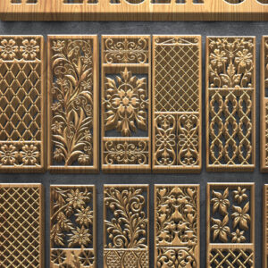 Intra απο ξύλο plywood  Χρώμα wenge 3mm-4mm πάχος - Κομψά φλοράλ πάνελ με Δίασταση 4500x5400 cm INTRAFABR-109590590