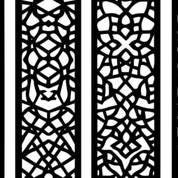 Intra απο ξύλο plywood  Χρώμα wenge 3mm-4mm πάχος - Κομψό σχέδιο πάνελ κοπής με λέιζερ Δίασταση 6x6 cm INTRAFABR-104685957 - Image 1