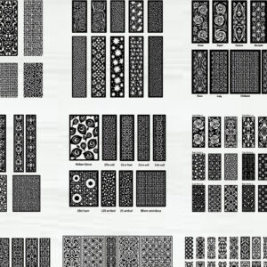 Intra απο ξύλο plywood  Χρώμα wenge 3mm-4mm πάχος - Κομψά σχέδια πάνελ κοπής με λέιζερ Δίασταση 30x30 cm INTRAFABR-104754798