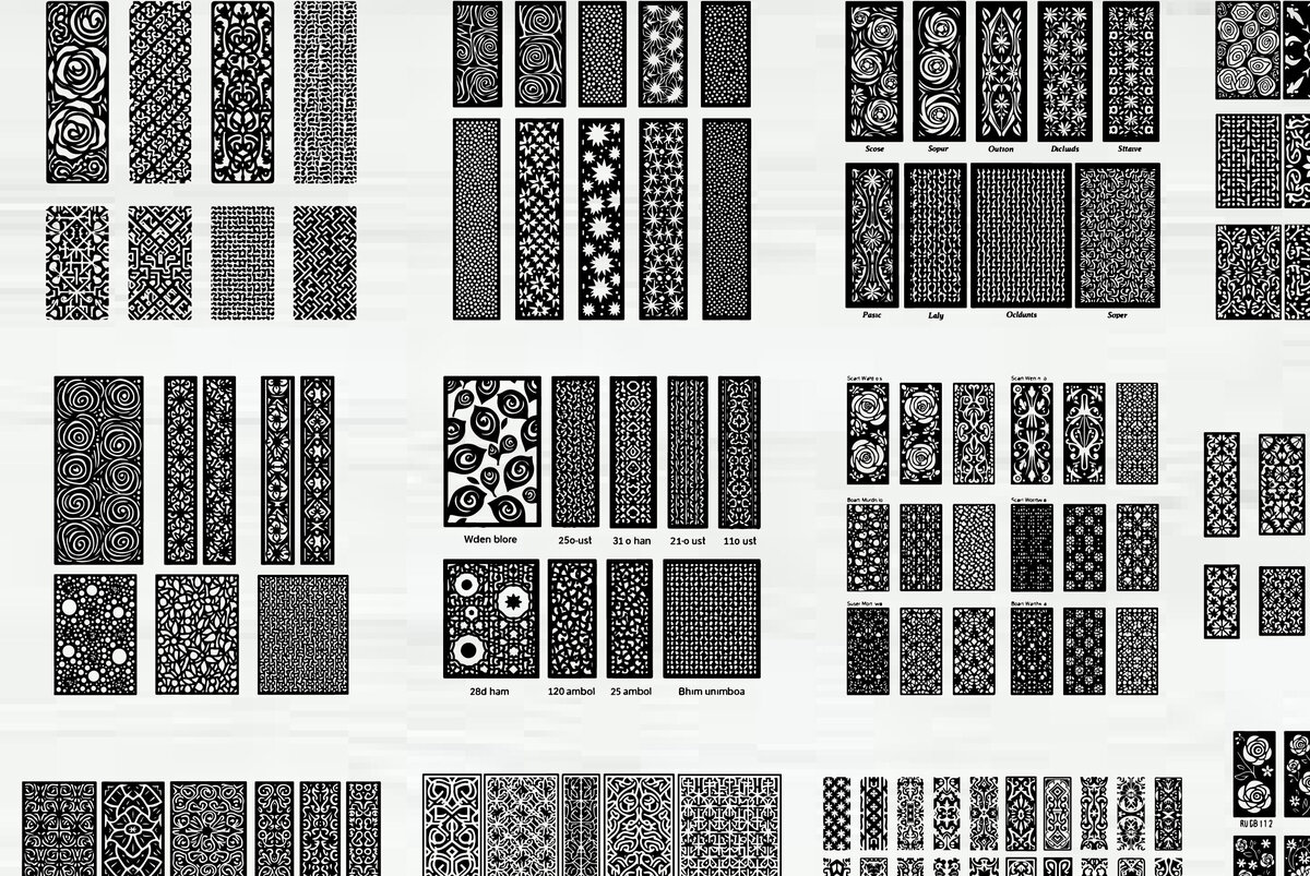 Intra απο ξύλο plywood  Χρώμα wenge 3mm-4mm πάχος - Κομψά σχέδια πάνελ κοπής με λέιζερ Δίασταση 30x30 cm INTRAFABR-104754798