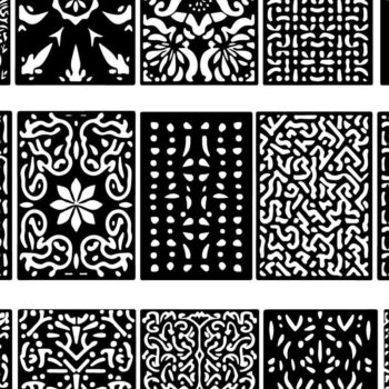 Intra απο ξύλο plywood  Χρώμα wenge 3mm-4mm πάχος - Κομψά σχέδια πάνελ κοπής με λέιζερ Δίασταση 30x30 cm INTRAFABR-104754798 - Image 2