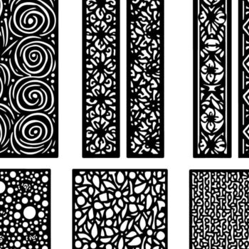 Intra απο ξύλο plywood  Χρώμα wenge 3mm-4mm πάχος - Κομψά σχέδια πάνελ κοπής με λέιζερ Δίασταση 30x30 cm INTRAFABR-104754798 - Image 3