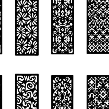 Intra απο ξύλο plywood  Χρώμα wenge 3mm-4mm πάχος - Κομψά σχέδια πάνελ κοπής με λέιζερ Δίασταση 30x30 cm INTRAFABR-104754798 - Image 6