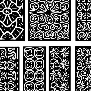 Intra απο ξύλο plywood  Χρώμα wenge 3mm-4mm πάχος - Κομψά σχέδια πάνελ κοπής με λέιζερ Δίασταση 30x30 cm INTRAFABR-104754798 - Image 7