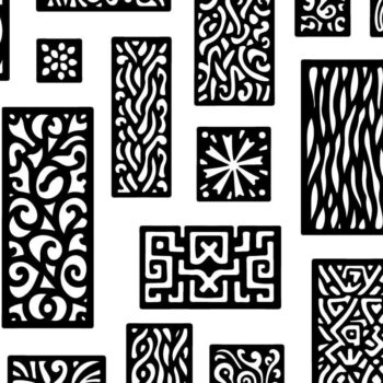 Intra απο ξύλο plywood  Χρώμα wenge 3mm-4mm πάχος - Κομψά σχέδια πάνελ κοπής με λέιζερ Δίασταση 30x30 cm INTRAFABR-104754806 - Image 4