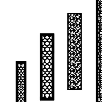 Intra απο ξύλο plywood  Χρώμα wenge 3mm-4mm πάχος - Κομψά σχέδια πάνελ κοπής με λέιζερ Δίασταση 30x30 cm INTRAFABR-104754806 - Image 11