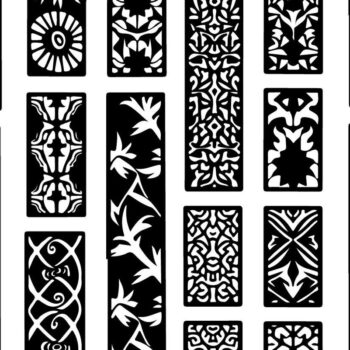 Intra απο ξύλο plywood  Χρώμα wenge 3mm-4mm πάχος - Κομψά σχέδια πάνελ κοπής με λέιζερ Δίασταση 30x30 cm INTRAFABR-104754806 - Image 13