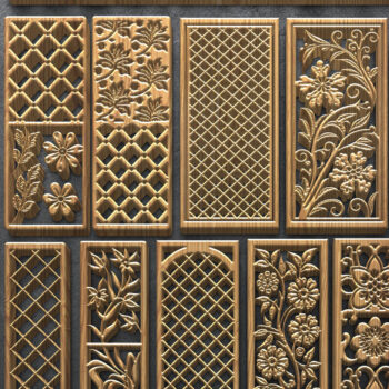 Intra απο ξύλο plywood  Χρώμα wenge 3mm-4mm πάχος - Κομψά σχέδια πάνελ κοπής με λέιζερ Δίασταση 4500x5400 cm INTRAFABR-104810101 - Image 1