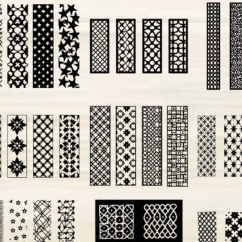 Intra απο ξύλο plywood  Χρώμα wenge 3mm-4mm πάχος - Κομψό σετ πάνελ κοπής με λέιζερ Δίασταση 20x25 cm INTRAFABR-106857564 - Image 1