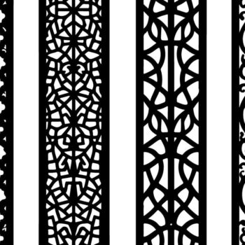 Intra απο ξύλο plywood  Χρώμα wenge 3mm-4mm πάχος - Κομψό σετ πάνελ κοπής με λέιζερ Δίασταση 20x25 cm INTRAFABR-106857564 - Image 5