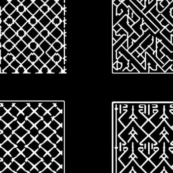 Intra απο ξύλο plywood  Χρώμα wenge 3mm-4mm πάχος - Κομψό σετ πάνελ κοπής με λέιζερ Δίασταση 20x25 cm INTRAFABR-106857564 - Image 13