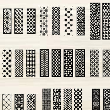 Intra απο ξύλο plywood  Χρώμα wenge 3mm-4mm πάχος - Κομψό σετ πάνελ κοπής με λέιζερ Δίασταση 20x25 cm INTRAFABR-106857574 - Image 1