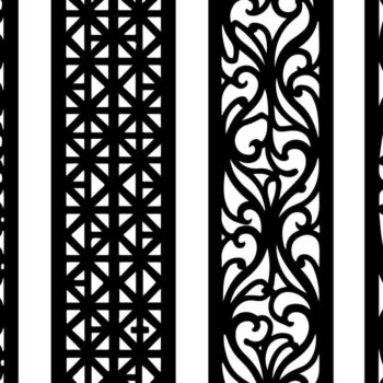 Intra απο ξύλο plywood  Χρώμα wenge 3mm-4mm πάχος - Κομψό σετ πάνελ κοπής με λέιζερ Δίασταση 20x25 cm INTRAFABR-106857561 - Image 4