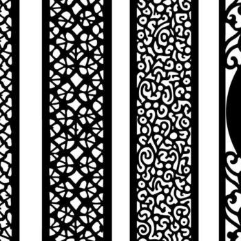 Intra απο ξύλο plywood  Χρώμα wenge 3mm-4mm πάχος - Κομψό σετ πάνελ κοπής με λέιζερ Δίασταση 20x25 cm INTRAFABR-106857561 - Image 13