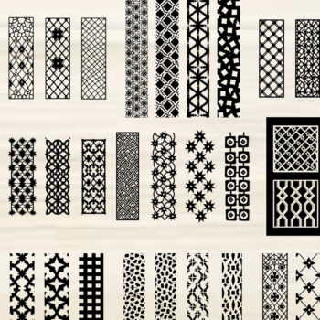 Intra απο ξύλο plywood  Χρώμα wenge 3mm-4mm πάχος - Κομψό σετ πάνελ κοπής με λέιζερ Δίασταση 20x25 cm INTRAFABR-123180004 - Image 1