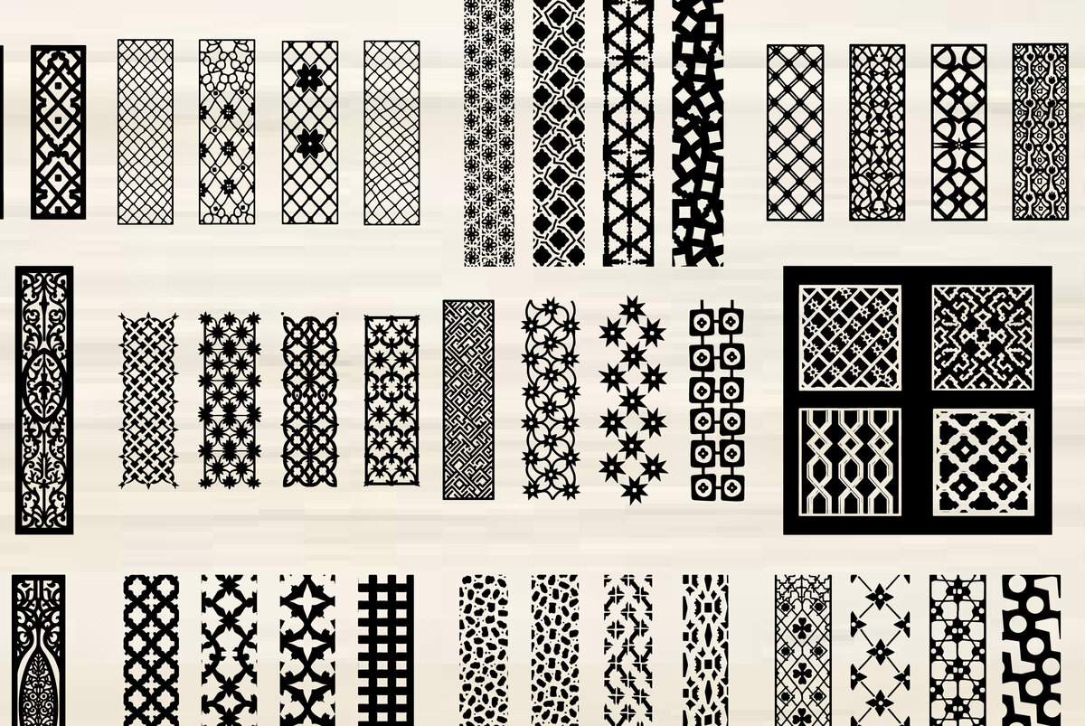 Intra απο ξύλο plywood  Χρώμα wenge 3mm-4mm πάχος - Κομψό σετ πάνελ κοπής με λέιζερ Δίασταση 20x25 cm INTRAFABR-123180004