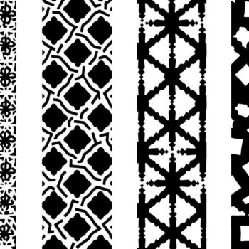 Intra απο ξύλο plywood  Χρώμα wenge 3mm-4mm πάχος - Κομψό σετ πάνελ κοπής με λέιζερ Δίασταση 20x25 cm INTRAFABR-123180004 - Image 3